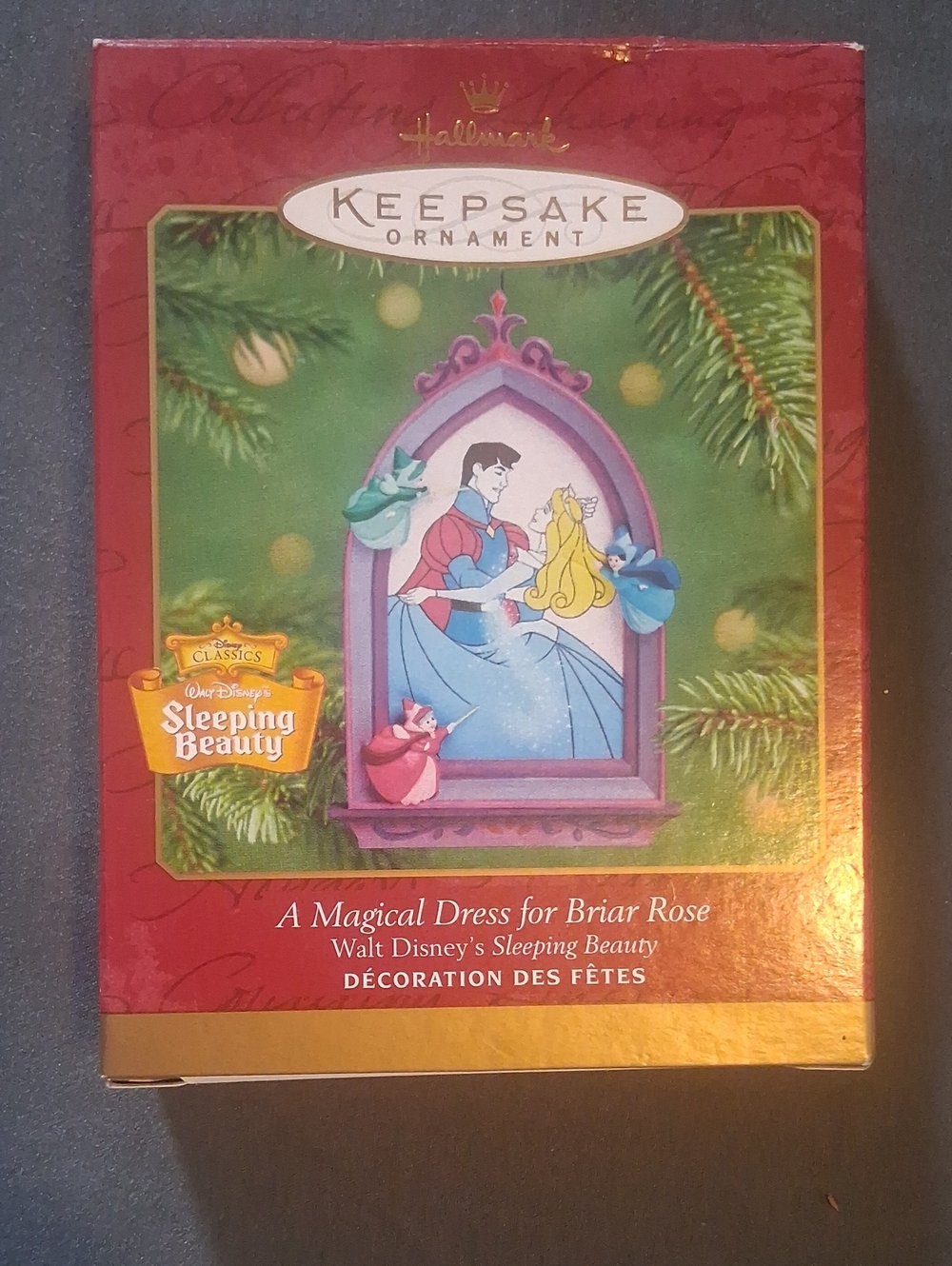 Hallmark Sleeping Beauty Keepsake Ornament - Blue, Pink, Purple